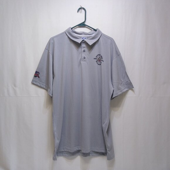 Vietnam Era Veteran Embossed Eagle VetFriends Gray Polo Vapor Apparel Shirt EUC - Picture 1 of 7